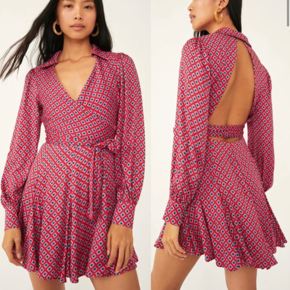 Free People It Takes Two Dress in Pop Combo, Size L, NWT